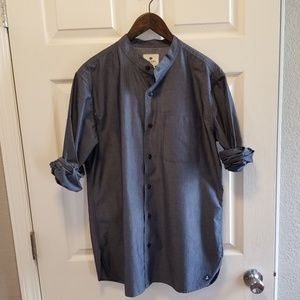 Sperry banded collar chambray shirt